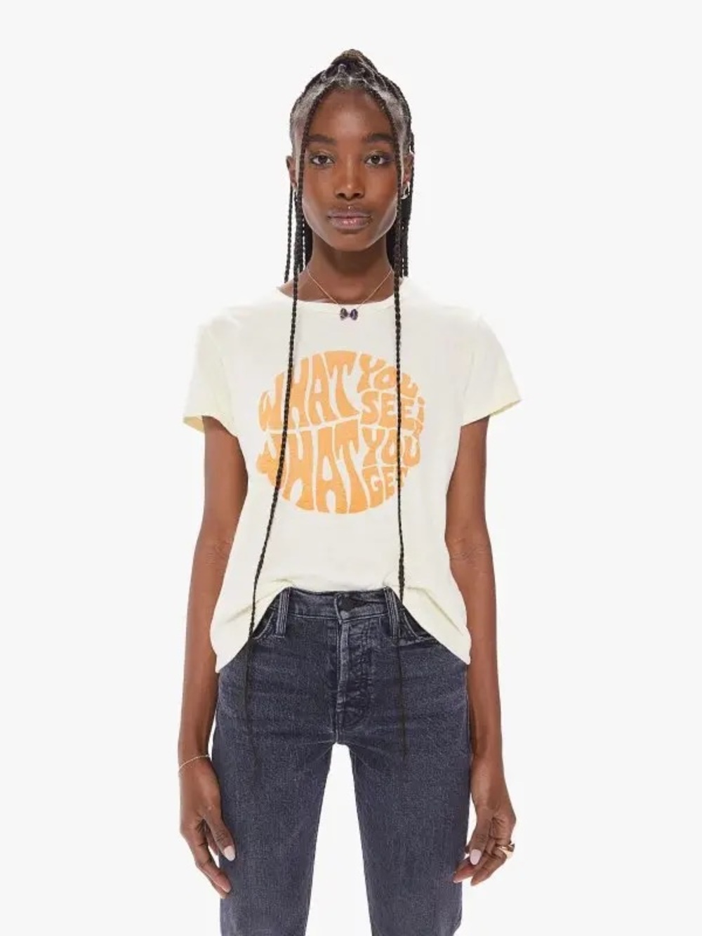 MOTHER Graphic Tee Womens Small What You See Is What You Get Shirt